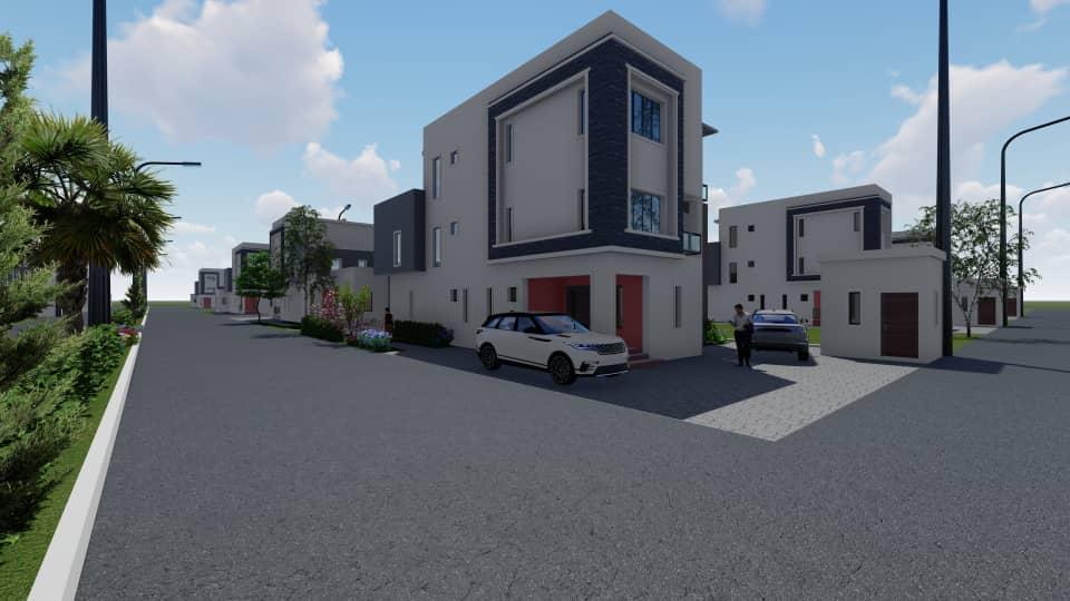 4 Bedroom fully Detached Duplex with Separate 2Rooms Boy’s Quarter 450sqm (100 by 50 feet)